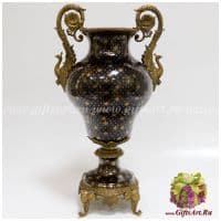 Ваза Павлины. Декор Флёр-де-ли Fleur de Lys. Фарфор и бронза. Ручная работа. 57 см