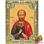 Икона освященная &quot;Александр Пергийский&quot; 18x24 см со стразами, 18x24 см