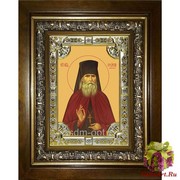 Икона освященная &quot;Георгий исповедник Даниловский ,преподобный чудотворец&quot;, 18x24 см, со стразами, в деревянном киоте 24x30 см, 24x30 см