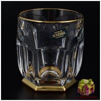Набор для виски 6 бокалов Сафари с золочением. Богемское стекло. 250 мл. Bohemia. Чехия