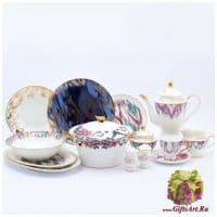 Столовый сервиз Империя Сапфир на 6 персон 42 предмета. Фарфор