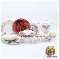 Столовый сервиз Империя Рубин на 6 персон 42 предмета. Фарфор