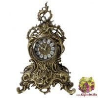 Каминные часы из бронзы С завитком Каштановые 38 см. LB159072. Португалия