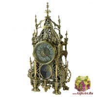 Каминные часы из бронзы с маятником Собор 45 см. LB21072. Португалия