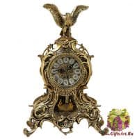 Каминные часы из бронзы с маятником С орлом 36 см. LB89072. Португалия