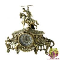 Каминные часы из бронзы Всадник 33 см. LB72072. Португалия