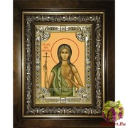 Икона освященная &quot;Мария Египетская,преподобная&quot;, 18x24 см, со стразами, в деревянном киоте 24x30 см, 24x30 см