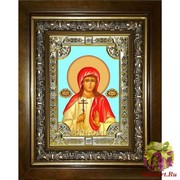 Икона освященная &quot;Алла Готфская мученица&quot;, 18x24 см, со стразами, в деревянном киоте 24x30 см, 24x30 см