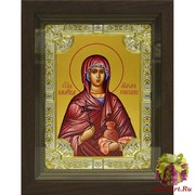 Икона освященная &quot;Анастасия Узорешительница великомученица&quot;, 18x24 см, со стразами, в деревянном киоте 24x30 см, 24x30 см