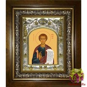 Икона освященная &quot;Фома апостол&quot;, 14x18 см, в деревянном киоте 20x24 см, 20x24 см