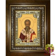 Икона освященная &quot;Андрей Архиепископ Критский,святитель&quot;, 18x24 см, со стразами, в деревянном киоте 24x30 см, 24x30 см