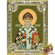Икона освященная &quot;Спиридон Тримифунтский святитель&quot;, 18x24 см со стразами, 18x24 см