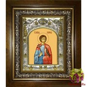 Икона освященная &quot;Трифон мученик&quot;, 14x18 см, в деревянном киоте 20x24 см, 20x24 см