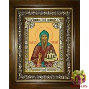 Икона освященная &quot;Олег Брянский благоверный князь&quot;, 18x24 см, со стразами, в деревянном киоте 24x30 см, 24x30 см