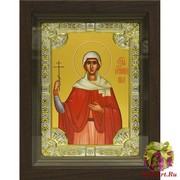 Икона освященная &quot;Ника Коринфская мученица&quot;, 18x24 см, со стразами, в деревянном киоте 24x30 см, 24x30 см