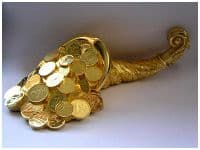 Рог изобилия c деньгами (средний) - символ богатства