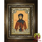 Икона освященная &quot;Марина преподобная&quot;,18x24 см, со стразами, в деревянном киоте 24x30 см, 24x30 см