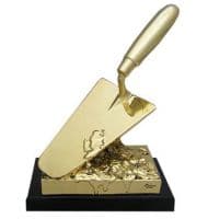 Мастерок строительный с позолотой Италия