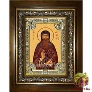 Икона освященная &quot;Евфимий Суздальский чудотворец,преподобный архимандрит&quot;, 18x24 см, со стразами, в деревянном киоте 24x30 см, 24x30 см