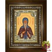 Икона освященная &quot;Елисей Лавришевский преподобный&quot;, 18x24 см, со стразами, в деревянном киоте 24x30 см, 24x30 см