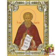 Икона освященная &quot;Сергий (Сергей) Радонежский преподобный&quot;, 18x24 см со стразами, 18x24 см