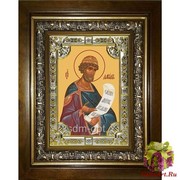Икона освященная &quot;Давид царь и пророк&quot;, 18x24 см, со стразами, в деревянном киоте 24x30 см, 24x30 см