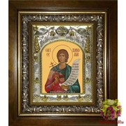 Икона освященная &quot;Вонифатий мученик&quot;, 14x18 см, в деревянном киоте 20x24 см, 20x24 см