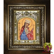 Икона освященная &quot;Екатерина великомученица&quot;, 14x18 см, в деревянном киоте 20x24 см, 20x24 см
