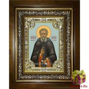 Икона освященная &quot;Димитрий Прилуцкий преподобный (Дмитрий)&quot;, 18x24 см, со стразами, в деревянном киоте 24x30 см, 24x30 см