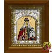 Икона освященная &quot;Ольга равноапостольная великая княгиня&quot;, 14x18 см, в деревянном киоте 20x24 см, 20x24 см