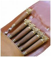 Шампура подарочные Волк в кожаном чехле. Россия