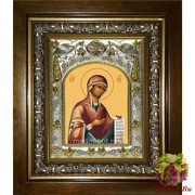 Икона освященная &quot;Деисусная икона Божией Матери&quot;, 14x18 см, в деревянном киоте 20x24 см, 20x24 см