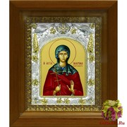 Икона освященная &quot;Марина Антиохийская великомученица&quot;, 14x18 см, в деревянном киоте 20x24 см, 20x24 см
