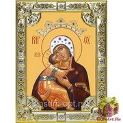 Икона освященная &quot;Владимирская икона Божией Матери&quot;, 18x24 см, со стразами