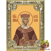 Икона освященная &quot;Александра Романова&quot;, 18x24 см, со стразами