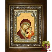 Икона освященная &quot;Казанская икона Божией Матери&quot;, 18x24 см, со стразами, в деревянном киоте 24x30 см, 24x30 см