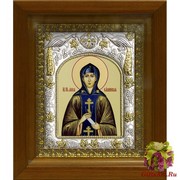 Икона освященная &quot;Анна Кашинская благоверная великая княгиня&quot;, 14x18 см, в деревянном киоте 20x24 см, 20x24 см