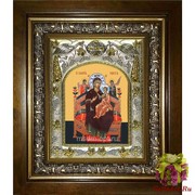 Икона освященная &quot;Всецарица икона Божией Матери&quot;, 14x18 см, в деревянном киоте 20x24 см, 20x24 см