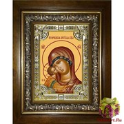 Икона освященная &quot;Игоревская икона Божией помощи&quot;, 18x24 см, со стразами, в деревянном киоте 24x30 см, 24x30 см