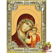 Икона освященная &quot;Казанская икона Божией Матери&quot;, 18x24 см, со стразами