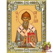 Икона освященная &quot;Спиридон Тримифунтский святитель&quot;, 18x24 см со стразами, 18x24 см