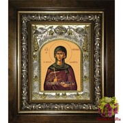 Икона освященная &quot;Ирина Каппадокийская (Хрисоволанта),преподобная&quot;, 14x18 см, в деревянном киоте 20x24 см, 20x24 см