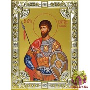 Икона освященная &quot;Виктор Дамасский Святой мученик&quot;, 18x24 см со стразами, 18x24 см