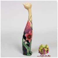 Фарфоровая статуэтка Кошка в цветах. Высота 25 см. Подарочная упаковка. Фарфоровая статуэтка Кошка в цветах. Высота 25 см. Подарочная упаковка.