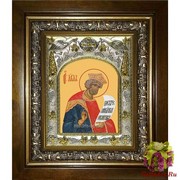 Икона освященная &quot;Давид царь и пророк&quot;, 14x18 см, в деревянном киоте 20x24 см, 20x24 см