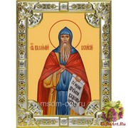 Икона освященная &quot;Пахомий Великий преподобный&quot;, 18x24 см со стразами, 18x24 см