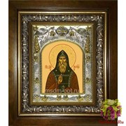 Икона освященная &quot;Димитрий Прилуцкий преподобный (Дмитрий)&quot;, 14x18 см, в деревянном киоте 20x24 см, 20x24 см