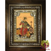 Икона освященная &quot;Екатерина великомученица&quot;, 18x24 см, со стразами, в деревянном киоте 24x30 см, 24x30 см
