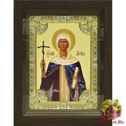 Икона освященная &quot;Нина равноапостольная&quot;, 18x24 см, со стразами, в деревянном киоте 24x30 см, 24x30 см