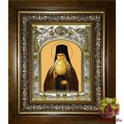 Икона освященная &quot;Паисий Величковский преподобный&quot;, 14x18 см, в деревянном киоте 20x24 см, 20x24 см